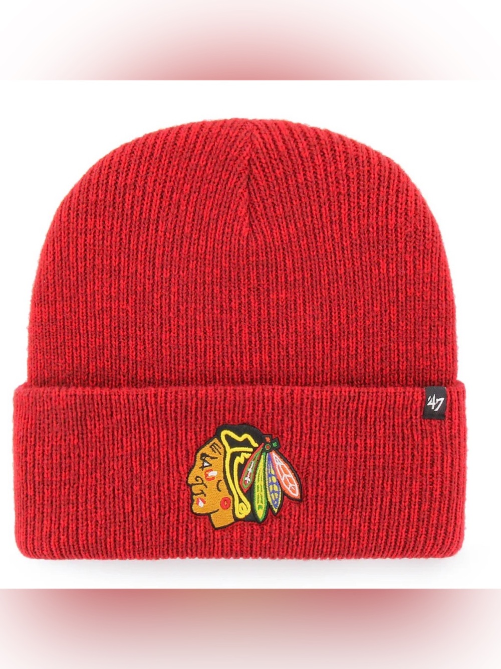 Chicago Blackhawks '47 Brain Freeze Cuffed Knit Hat - Red NHL